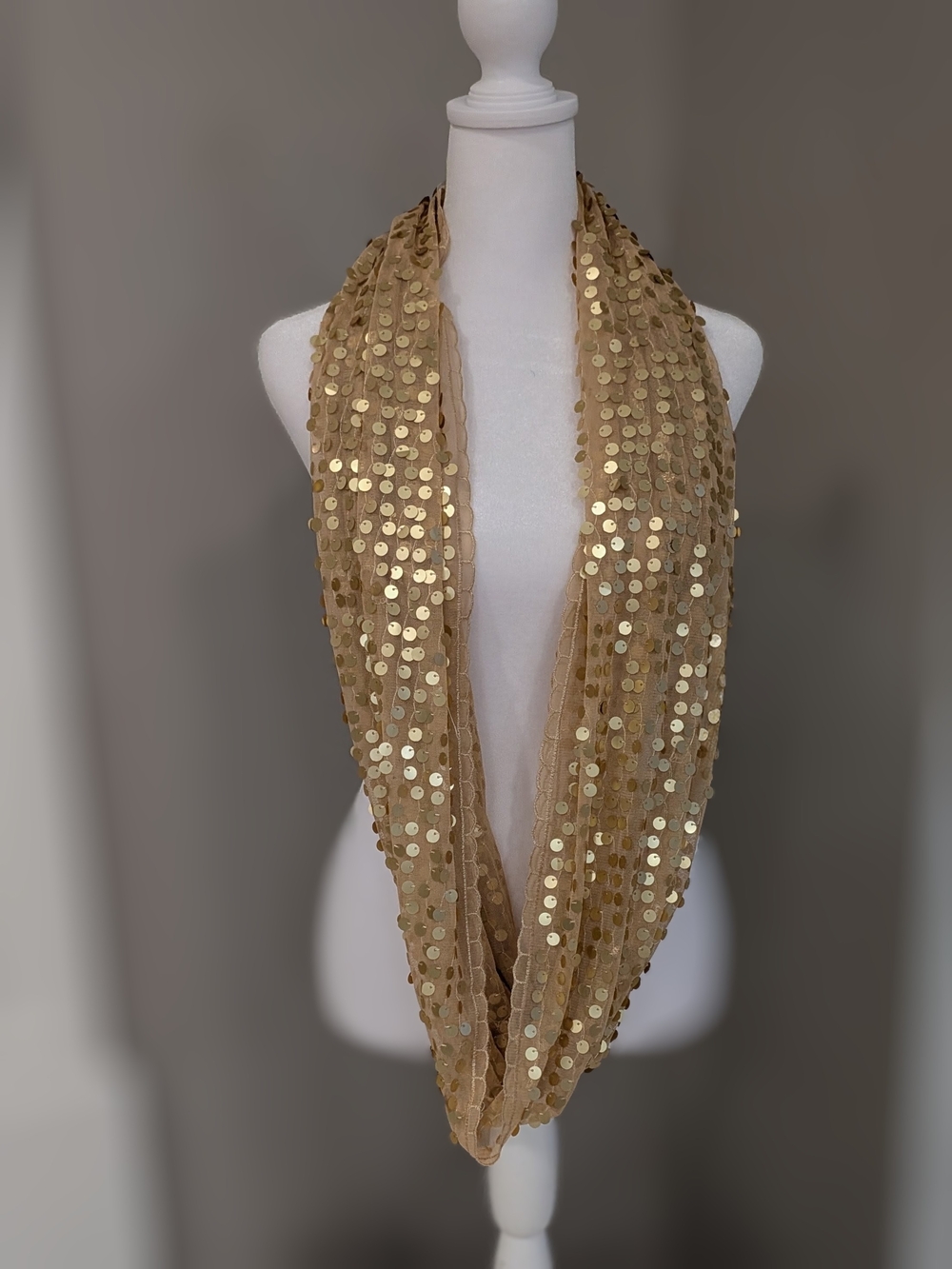 Apt. 9 Gold Sequin Infinity Scarf